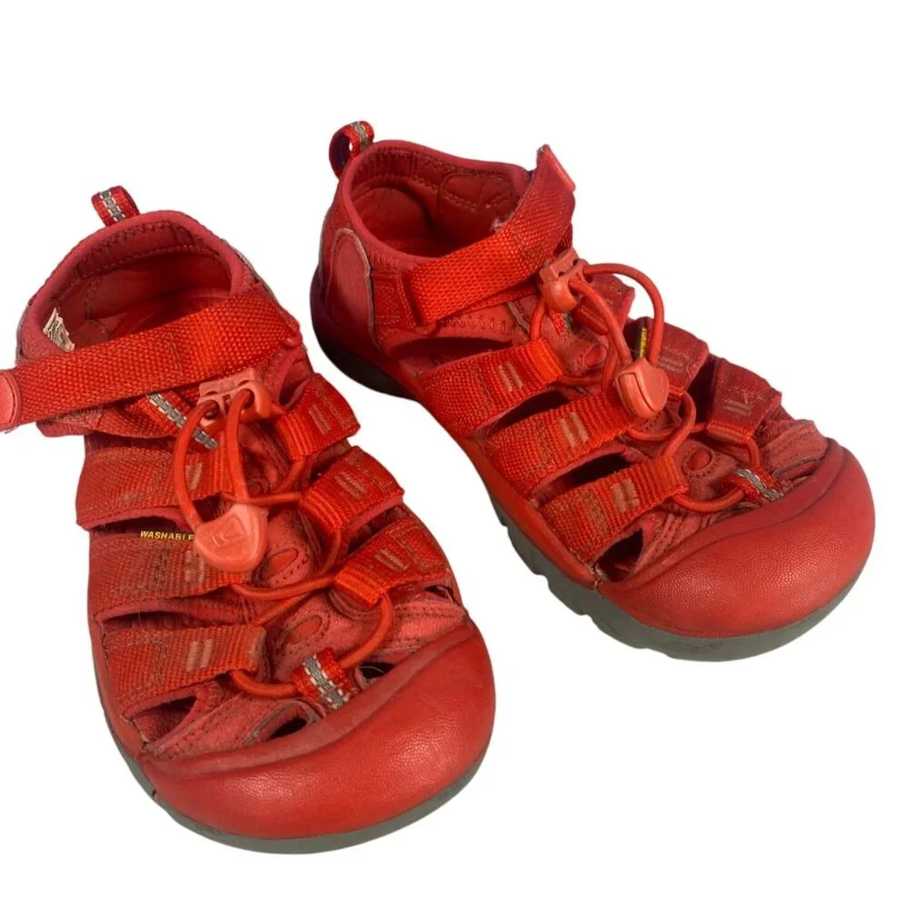 Keen Newport Bright Red Active Water US 2 Sandals Hike Washable EU 34